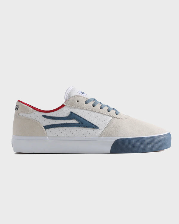 Manchester - White Suede Navy Perf