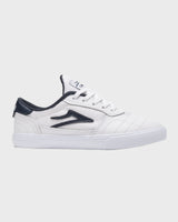 White/Navy Leather