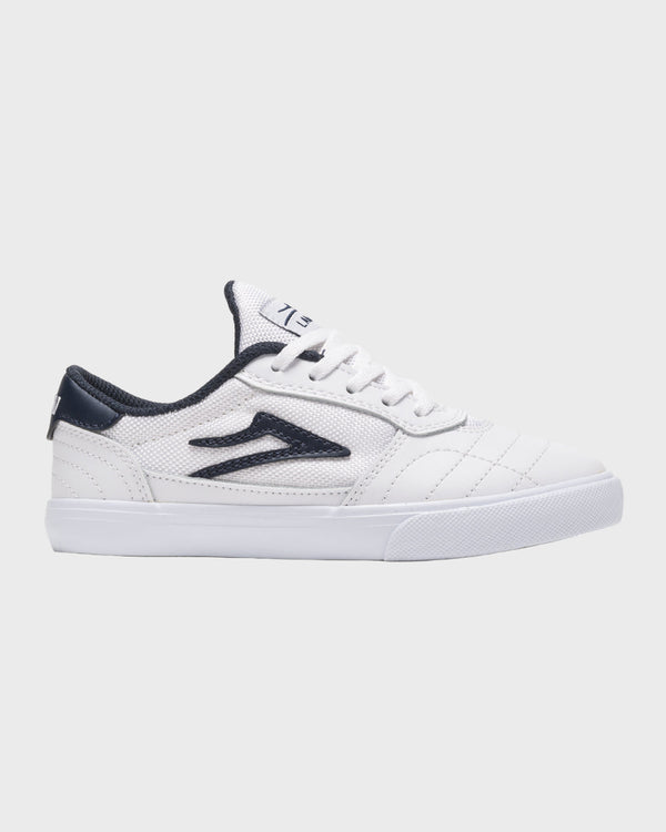 Cambridge Kids - White/Navy Leather