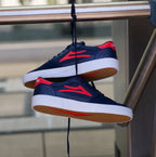Cambridge - Daim Bleu Marine/Rouge
