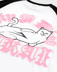 LAKAI x RIPNDIP Raglan-T-Shirt – Weiß/Schwarz