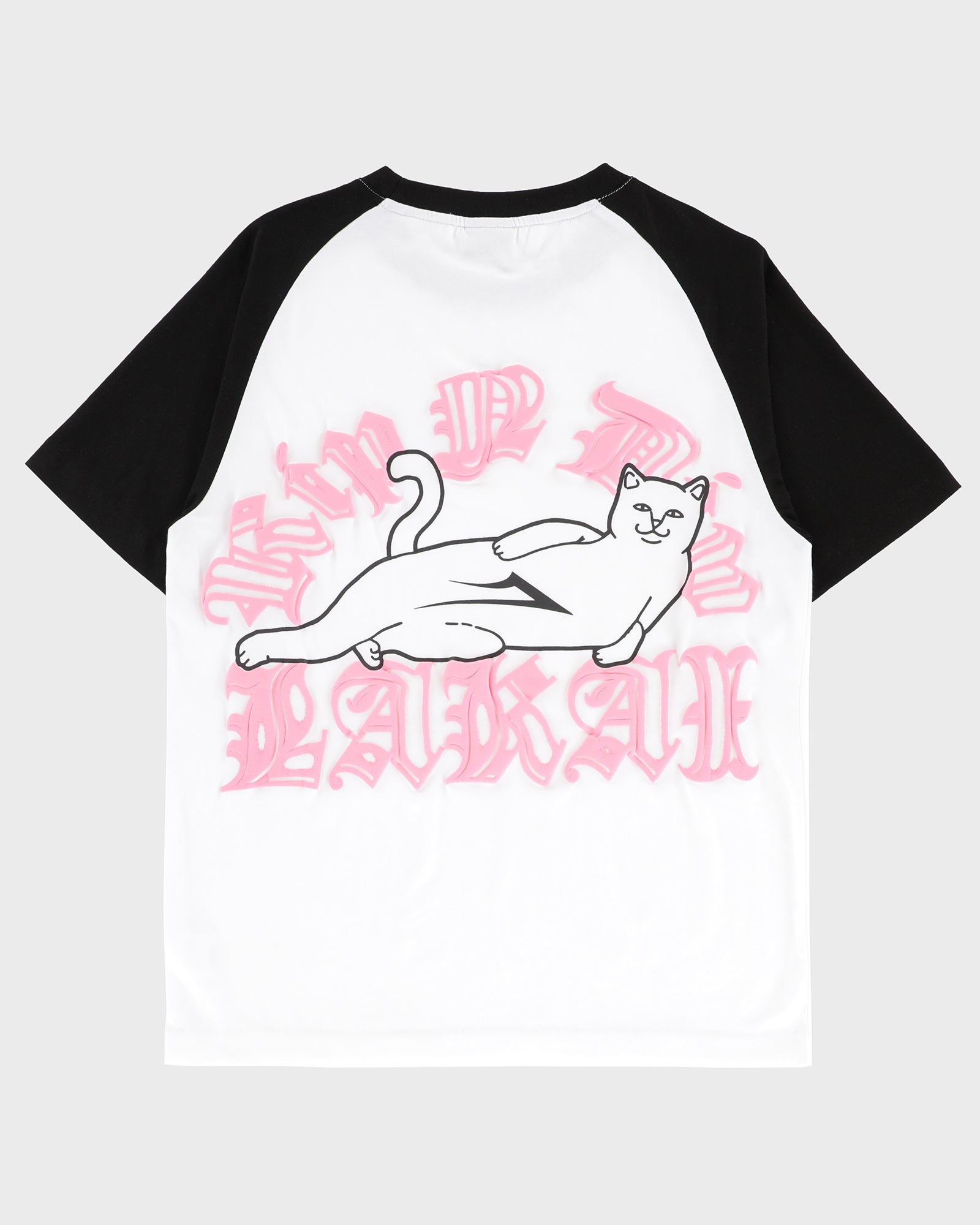 LAKAI x RIPNDIP Raglan SS Tee - White/Black – Lakai Europe