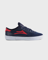 Navy/Red Suede