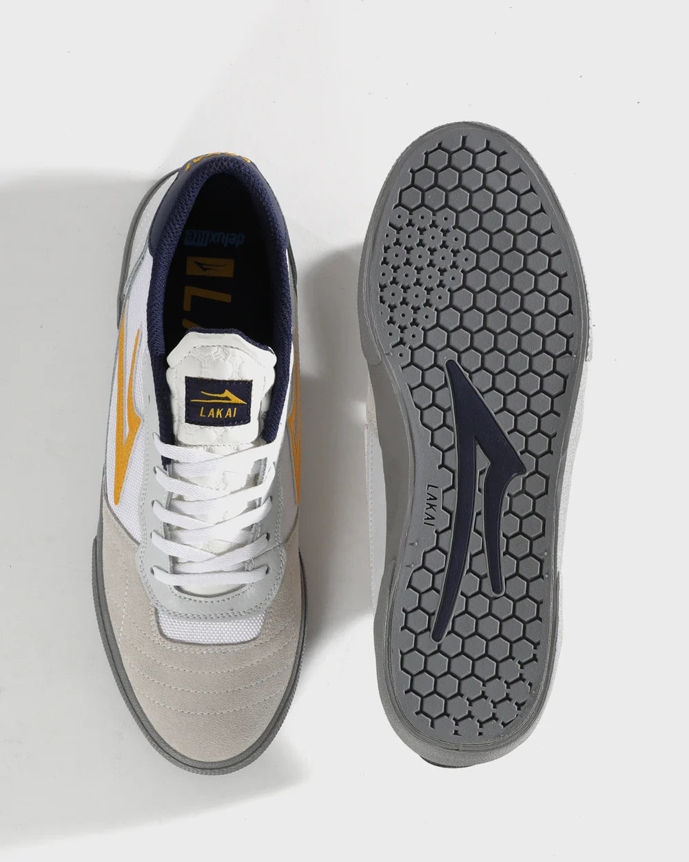 Cambridge - Weiß/Gelbes Leder