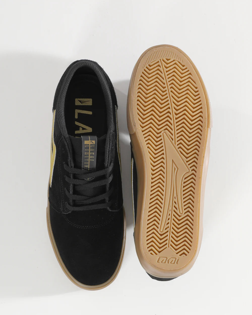 Griffin (Sale) - Black/Gold Suede