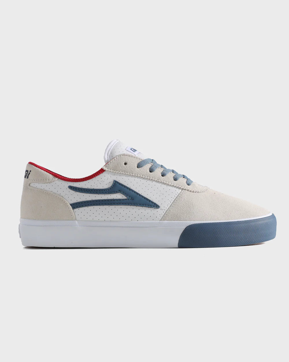 Manchester - White Suede Navy Perf