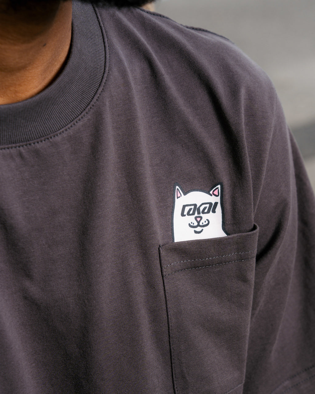 LAKAI x RIPNDIP Lord Nerm Pocket SS Tee - Dark Gray