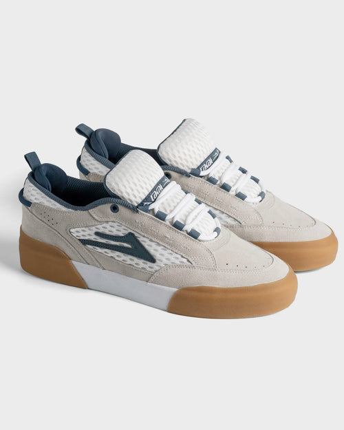 Aran - White Suede/Blue Gum