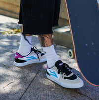 York - White/Black Suede
