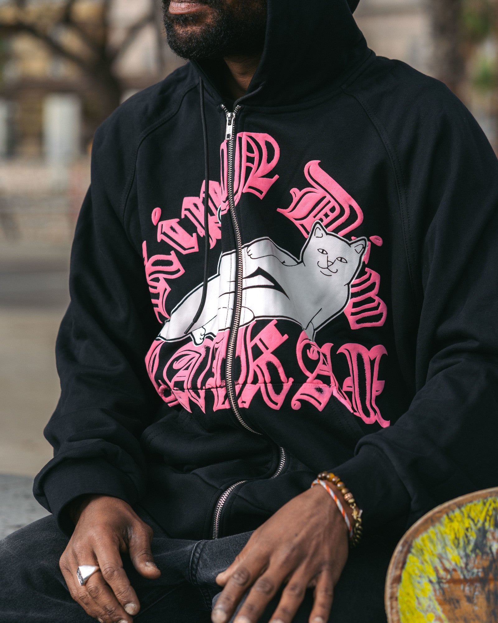 LAKAI x RIPNDIP Zipper Hoodie - Black